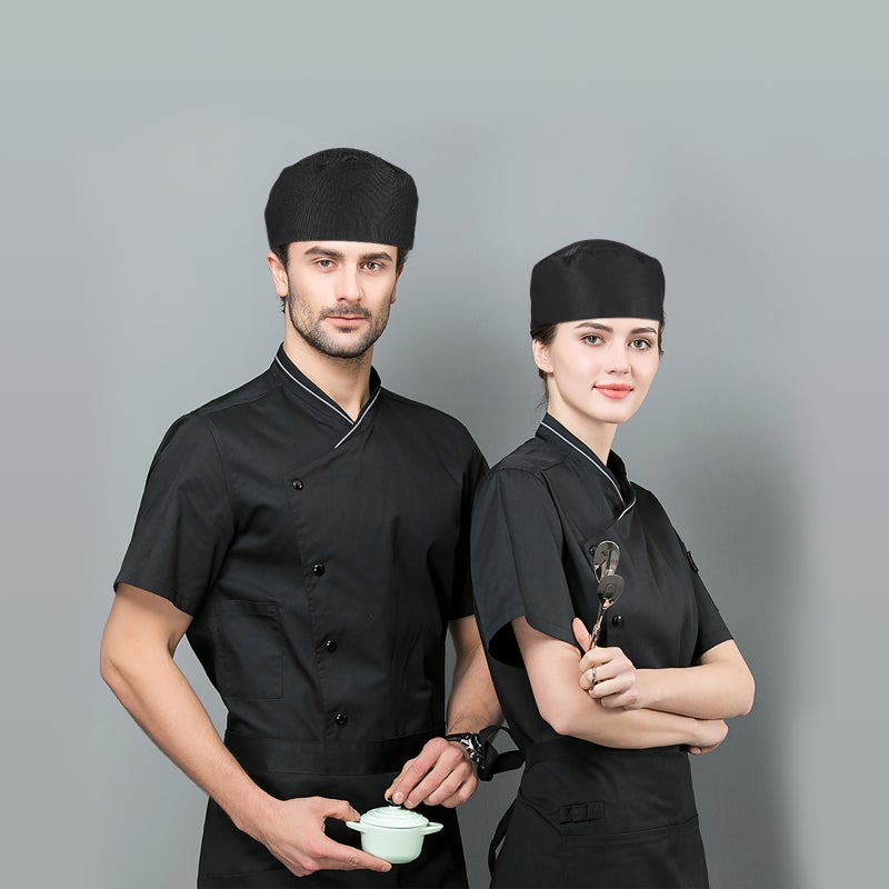 👕 قبعة طاه شبكية قابلة للتنفس مع حزام قابل للتعديل مقاس واحد أسود - Image 5