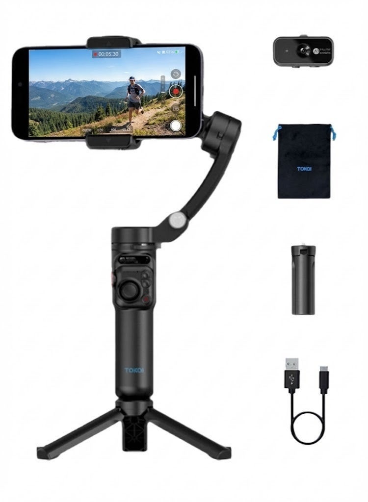 TOKQI TOKQI M02 Foldable 3-axis Smartphone Gimbal Stabilizer ZD47DE2FE7B57FA6C7F98Z