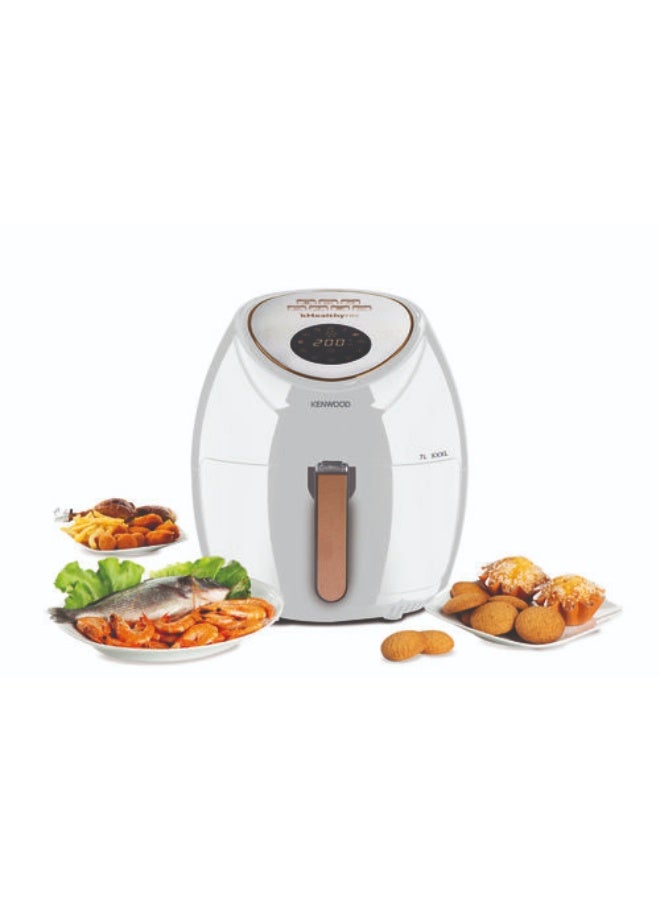 Kenwood HFP72.000WH Air Fryer 7L, 1700W LCD Touch Control, 7 Presets, 80-200°C Temperature, Non-Stick Basket for Family Cooking - WHITE 7 L 1800 W HFP72.000WH white - Image 4