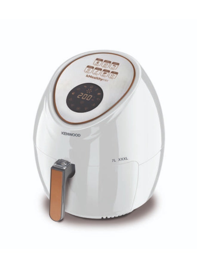Kenwood HFP72.000WH Air Fryer 7L, 1700W LCD Touch Control, 7 Presets, 80-200°C Temperature, Non-Stick Basket for Family Cooking - WHITE 7 L 1800 W HFP72.000WH white - Image 1