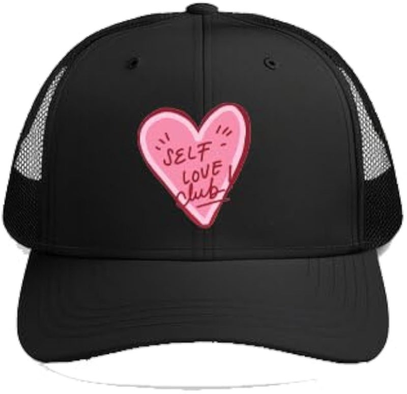 SELF LOVE club Plain unisex baseball cap Black