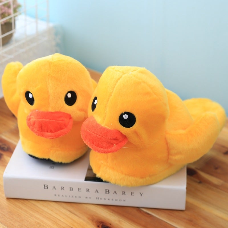 Autumn Winter Cute Duck Plush Slippers Slippers 