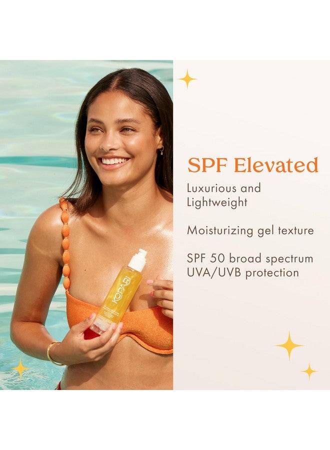 Kopari Sun Shield Body Glow Spf 50 Uv Protection Sheer Sunscreen Gold Shimmer Mica Sweat And Water Resistant Antioxidant Vitamin E Vegan Cruelty Free Pack Of 2 - Image 3