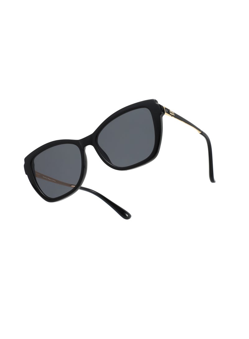 porodo Trendy FERRERA Square Frame Sunglasses with Polarized Lenses / UV400 Protection / Flexible Stainless Steel / Scratch-Resistant Lenses / Oversized Cat-Eye Frame / Tinted Polarized Lenses - Black - Image 3