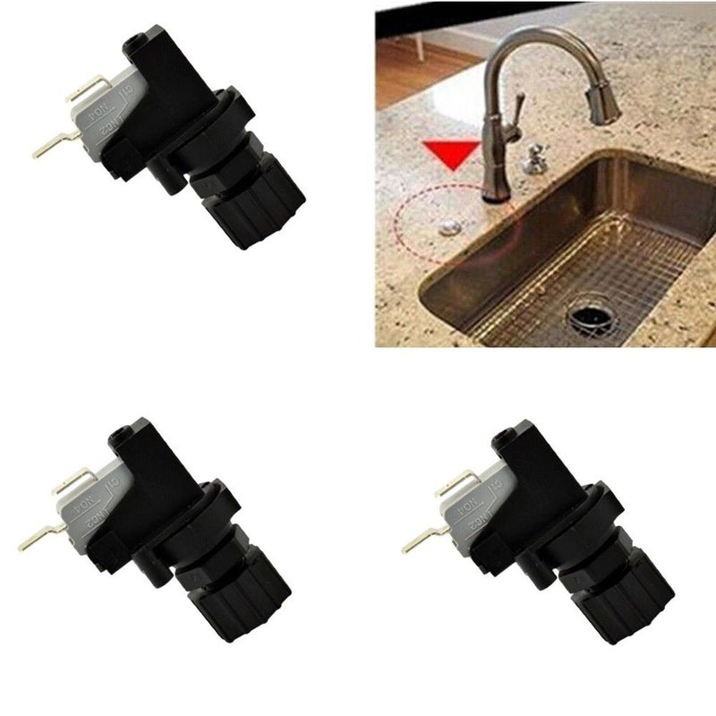 Air Pressure Switch 3pcs Plastic And Metal Push Button For Food Waste Disposer Spa Pool Pump Type A - Image 1
