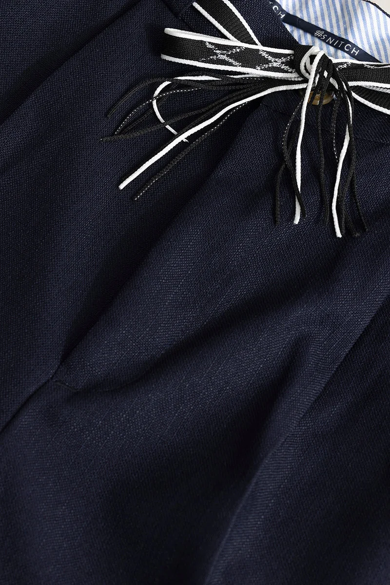 SNITCH Haneul Navy Korean Pant