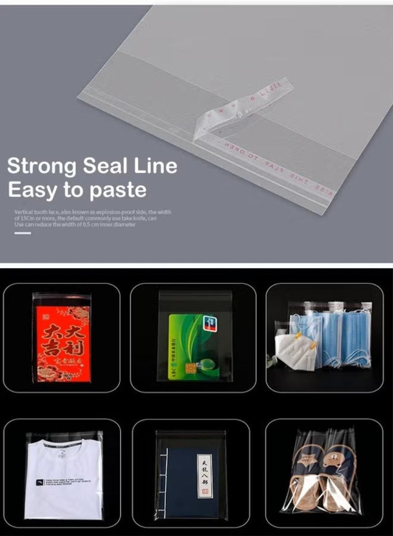 PAPERSAY Transparent self-sealing cellophane bag, 4x6 inches, 200 biscuit packaging bags, resealable cellophane bags for packaging biscuits, gifts, favours, candies, stationery, all kinds of daily necessities, etc.  - Image 3