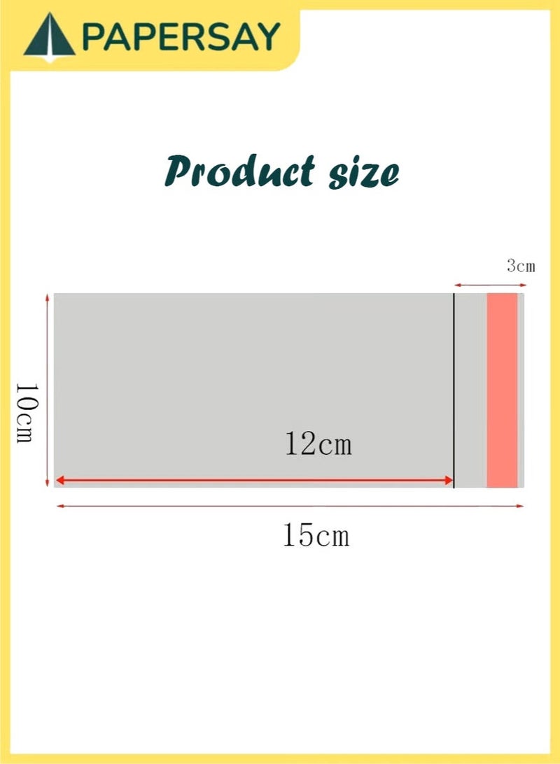 PAPERSAY 200 Pieces Transparent Self-sealing Cellophane Bag, 10x15 cm, Biscuit Packaging Bags, Resealable Cellophane Bags for Packaging Biscuits, Gifts, Favours, Candies, Stationery, All Cinds of Daily Necessities - Image 2