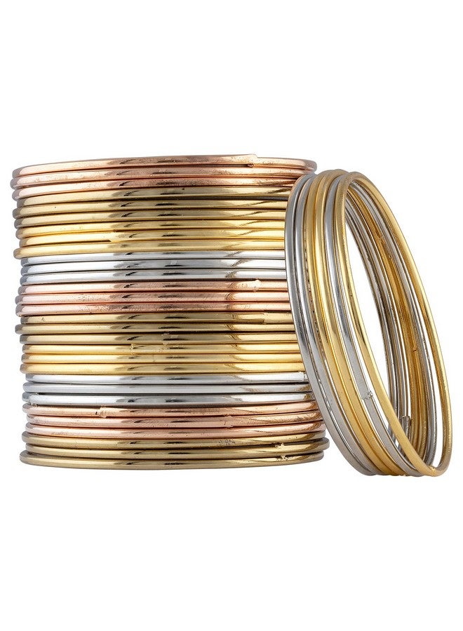 Peora Traditional Antique Look Oxidised Gold Plated Bangle Set Navratri Gift for Women Girls, Multicolour, 2.8 inch - Image 3