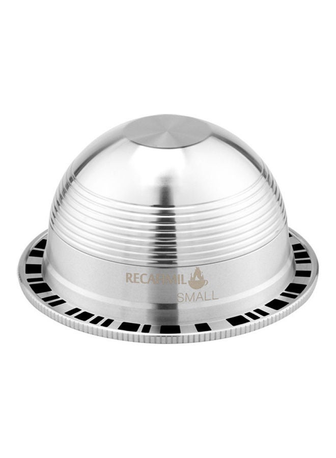 NIBEMINENT Reusable Coffee Capsule Cup Filter Set Silver 11.4x6.4x6.4cm - Image 1