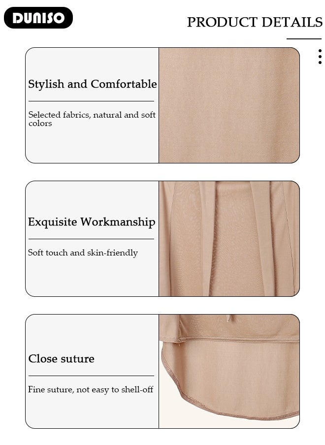 DUNISO Women Muslim Heardscarf Shawl Pullover Extra Long Prayer Hijab Muslimah one Piece Chadors Arabia Body Cover Turban Islamic Middle East Full Cover Clothing  - Image 3
