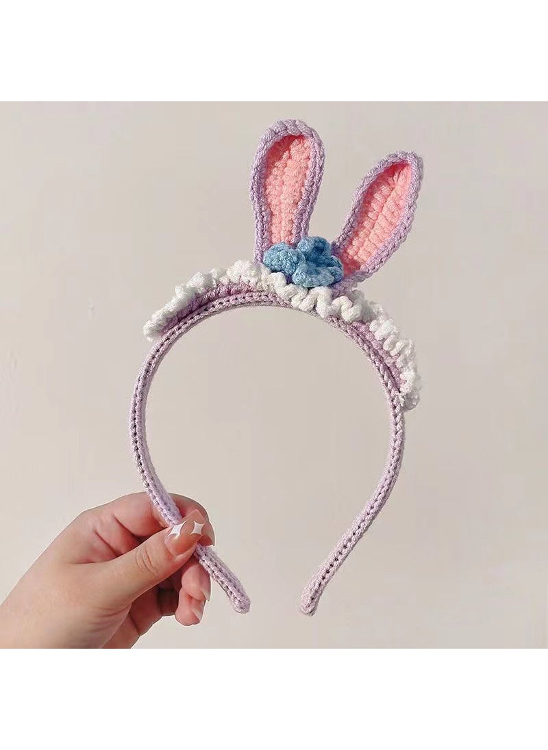 Generic - Cute Knit Panda Headband Autumn Winter Fashion Rabbit Ears - Image 1
