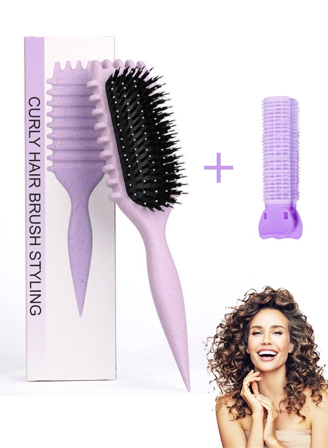TTESL Curl Brush Definition, Curl Brush for Girls, Curl Defining Styling Brush Curls, Shapes and Styling, Carry a Curler - Image 1