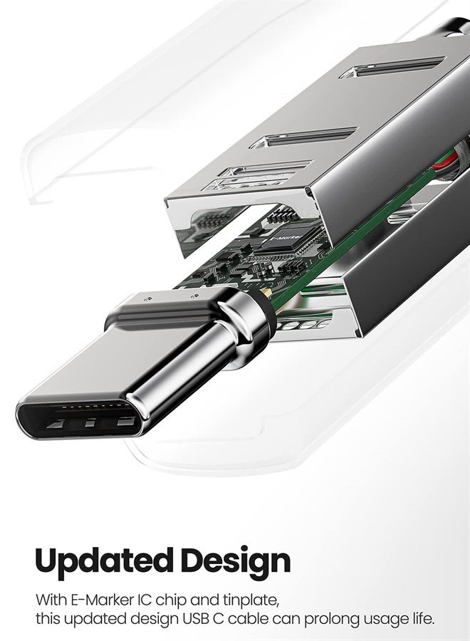 Fasgear USB C to USB-C 3.2 Gen 2x2 Cable 6ft, 20Gbps 4K@60Hz USB C Video Cable, 100W 5A PD Fast Charge Type C Cord Compatible for Mac Book Pro, iPad 2022, Sam-Sung S21, USB-C Display Monitor (Black) - Image 3