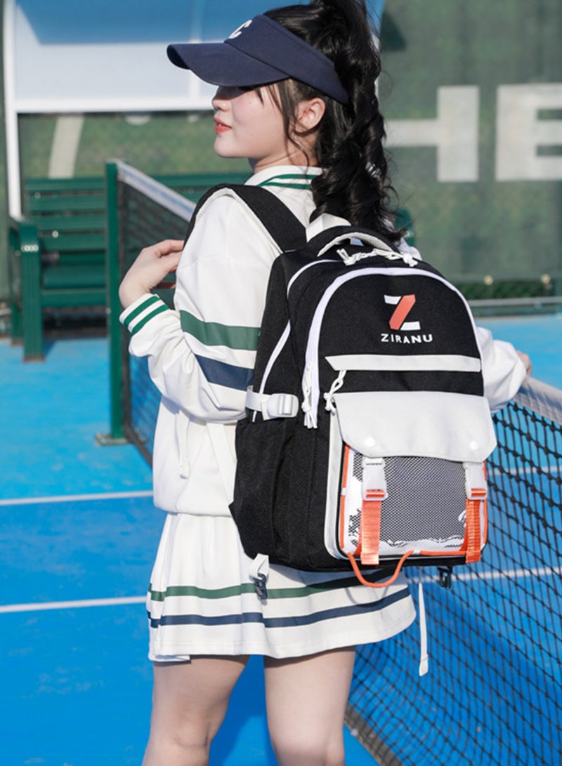 زيرانا حقيبة سفر ، حقيبة كمبيوتر محمول كبير 50L للرجال والنساء ، ماء حقيبة الجامعة ، تناسب 15.6 بوصة كمبيوتر ، أسود - Image 2