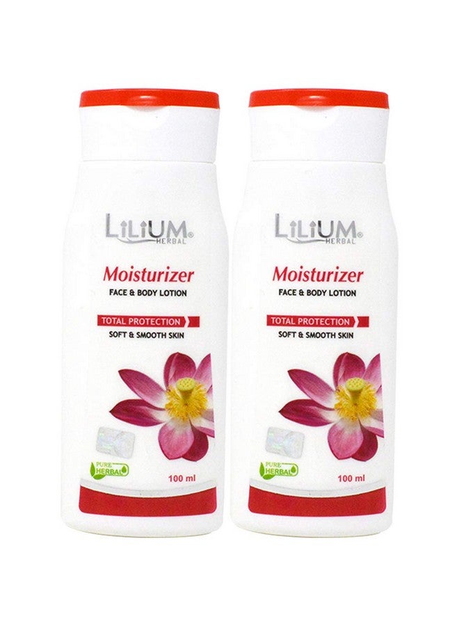 Lilium Herbal Regular Moisturizer Face & Body Lotion 100ml Pack of 2 - Image 1