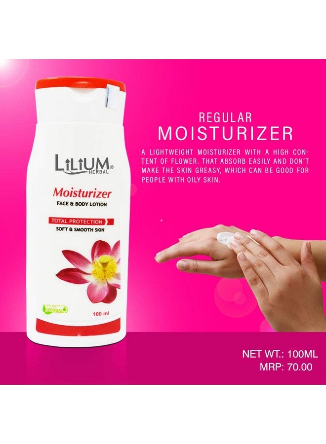 Lilium Herbal Regular Moisturizer Face & Body Lotion 100ml Pack of 2 - Image 2