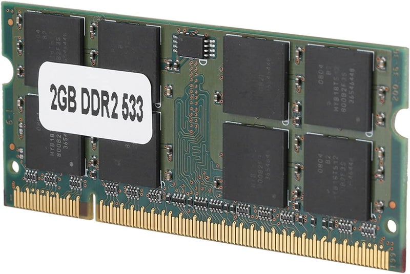 2 جيجابايت من ذاكرة الوصول العشوائي (RAM) للأجهزة المحمولة من نوع DDR2 بسرعة 533 ميغاهرتز و200 صفيحة، وحدة ذاكرة من نوع SODIMM تتوافق مع أنواع اللوحات الأم من نوع DDR2 PC2-4200، ذاكرة عالية السرعة مخصصة لأجهزة الكمبيوتر المحمولة القديمة. - Image 2