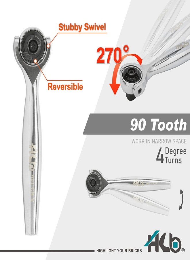 اتش بي طقم مفكات دقيقة ومقابس HB مكون من 62 قطعة AKM026-U، رأس دوار 90 سنًا، 1/4 بوصة، مفتاح ربط صغير، 270 درجة، مفكات أمان سريعة الفك وقابلة للعكس، مصنوعة من فولاذ الكروم الفاناديوم S2، حافظة محمولة، صنع في تايوان - Image 3
