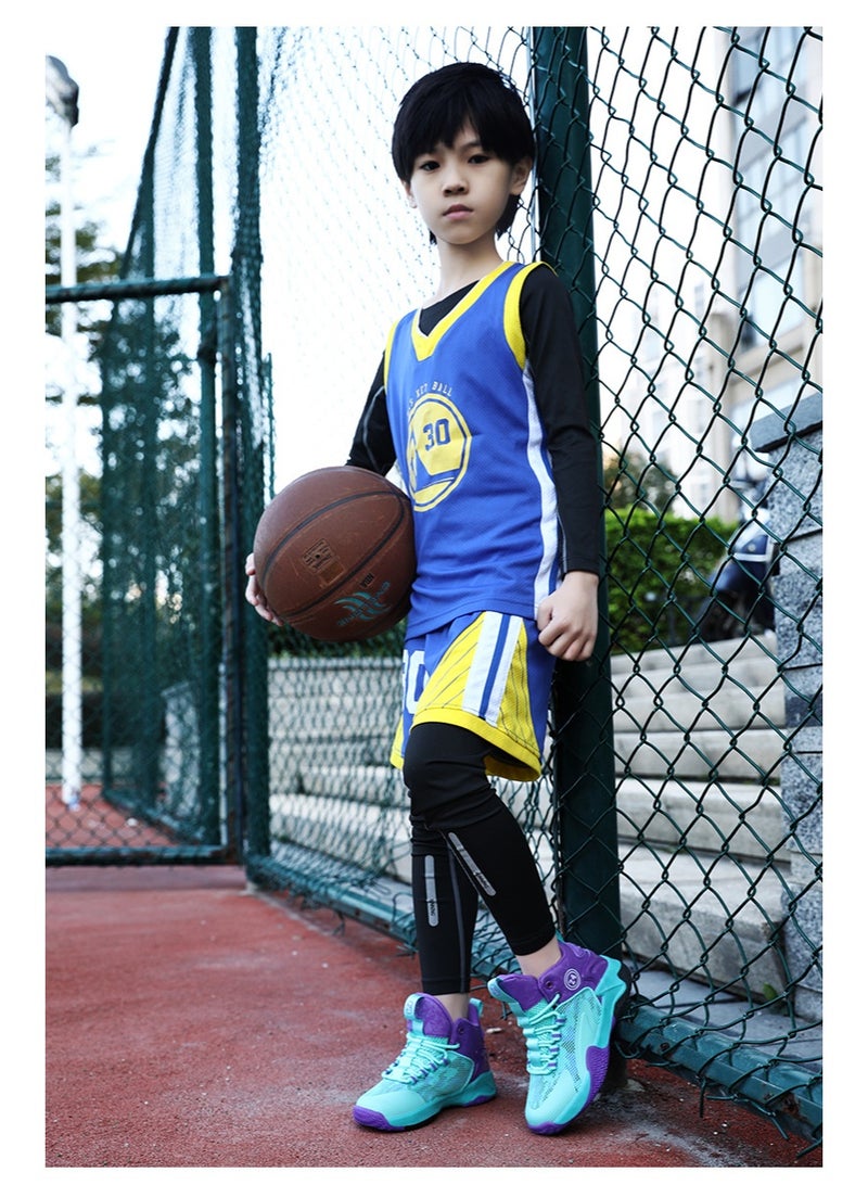 NIBEMINENT Kids Basketball Shoes  Sneakers Non-slip Child Trainer Basketball  Shoes Outdoor Children Sport Shoes - Image 2