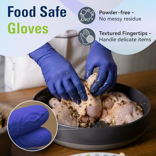 SWIFTLITE Disposable Nitrile Gloves, Food Safe, Latex-Free Powder-Free, Kitchen Rubber Gloves for Cooking, Cleaning and Food Prep (X-Large, 100) - Image 4