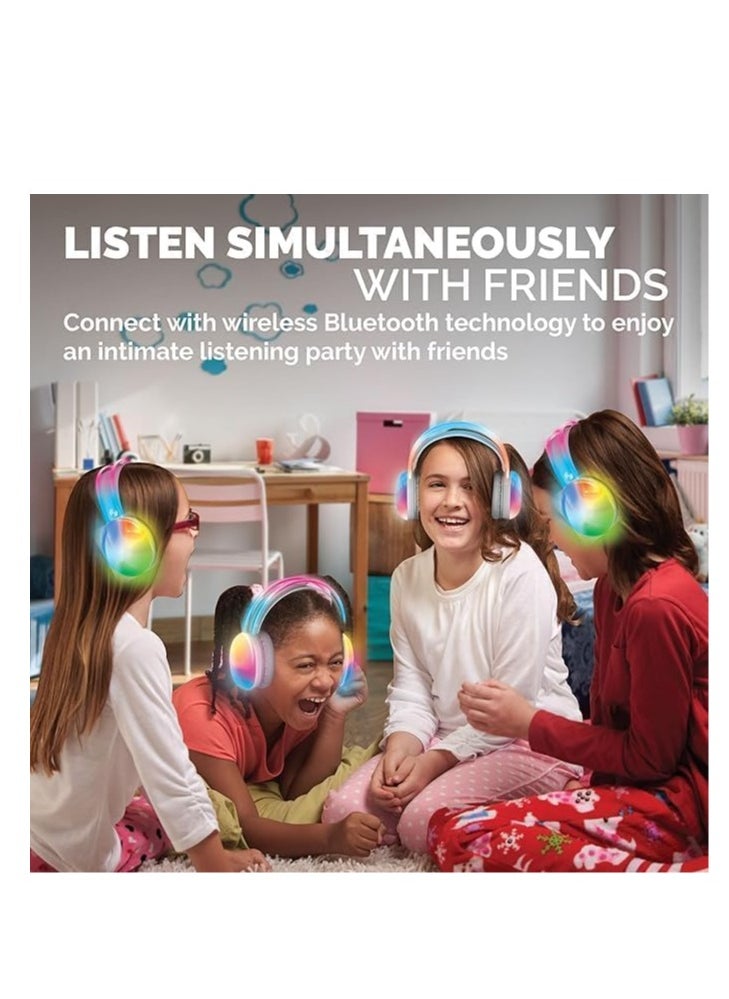Generic RGB Lights - Wireless Bluetooth Headphones V5.3 - Active Noise Cancelling - And Hi-Fi Sound - TF Card Support & USB Charging - B30 - Gray  - Image 4