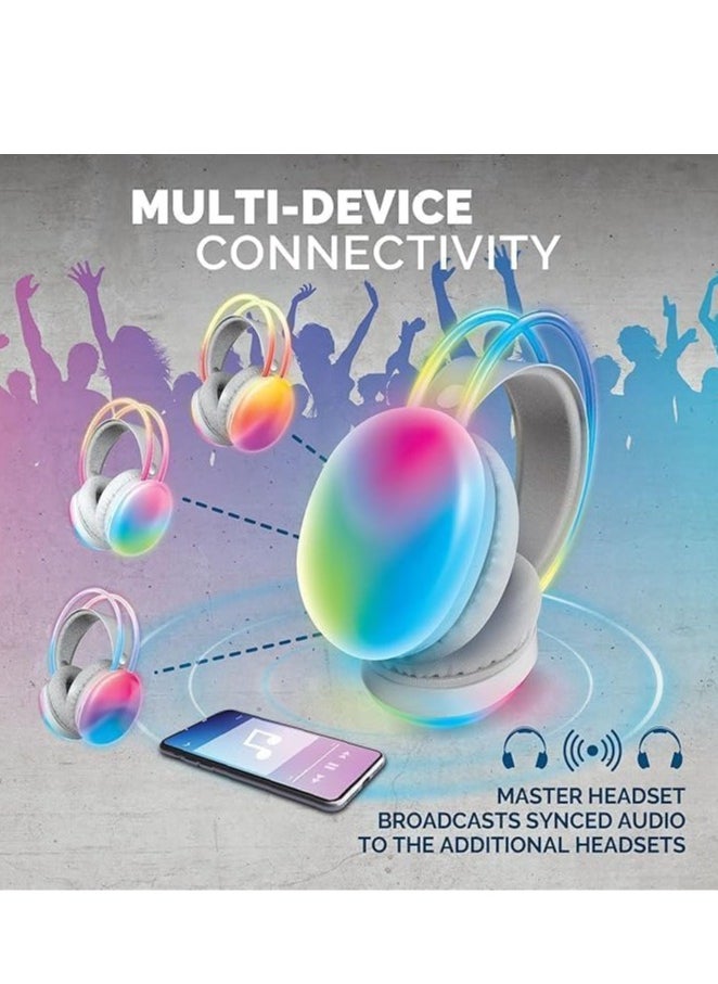 Generic RGB Lights - Wireless Bluetooth Headphones V5.3 - Active Noise Cancelling - And Hi-Fi Sound - TF Card Support & USB Charging - B30 - Gray  - Image 5