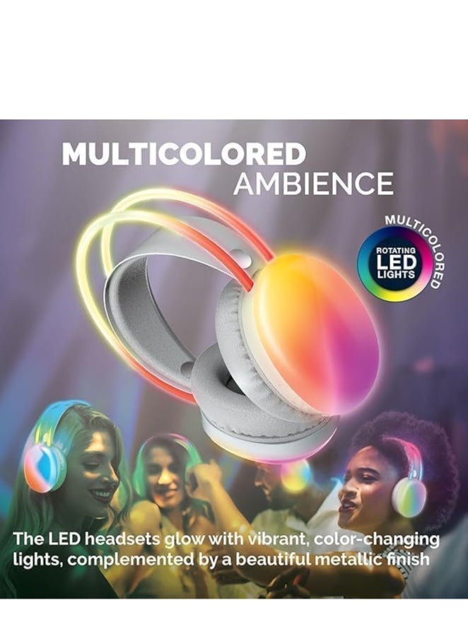 Generic - RGB Lights - Wireless Bluetooth Headphones V5.3 - Active Noise Cancelling - And Hi-Fi Sound - TF Card Support & USB Charging - B30 - Gray - Image 1