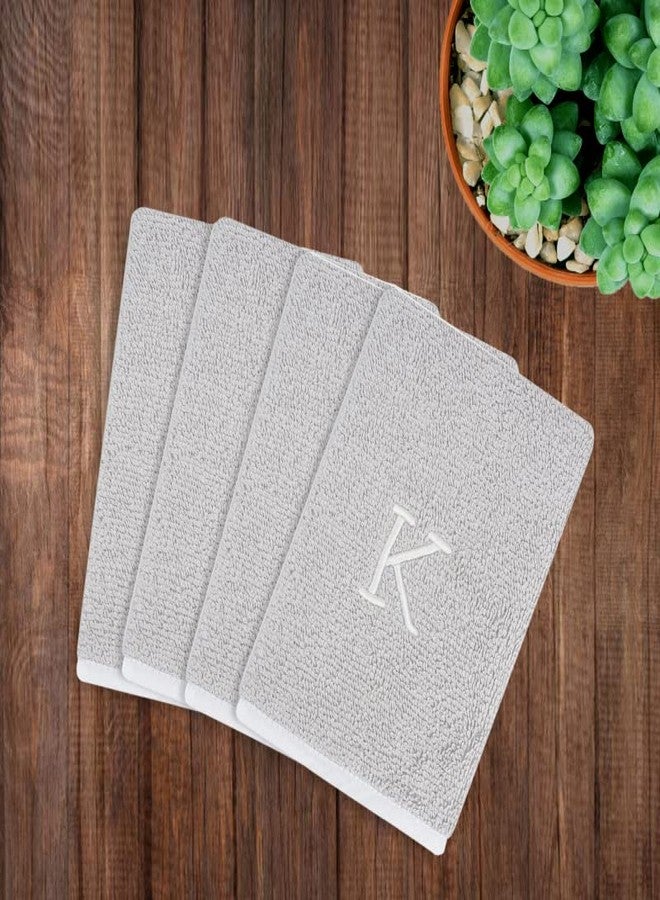 LUSH & BEYOND Lush and Beyond, 500 GSM Face Towel Pack of 4- | 100% Cotton |Ultra Soft, Absorbent & Quick Dry Towel for Gym, Pool, Travel, Spa and Yoga, Size 12x12 Inches(Grey K) - Image 1