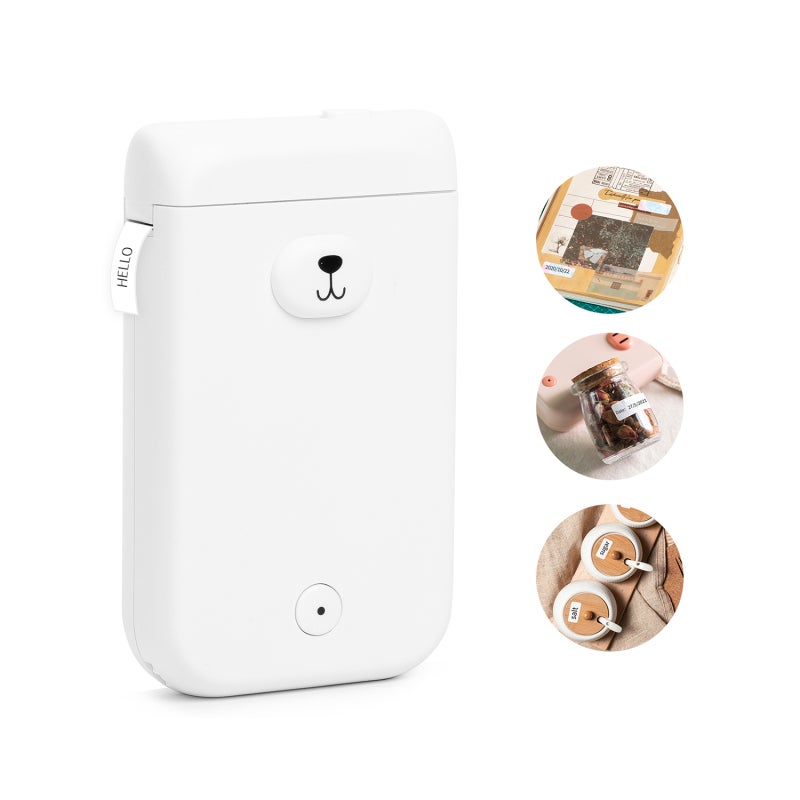 AIMO Label Printer: 203DPI Inkless Pocket Printer - BT Connected Mini Printer With 1000mAh Battery, Automatic Size Recognition for Home, Office, Study, Journal Making - Image 2