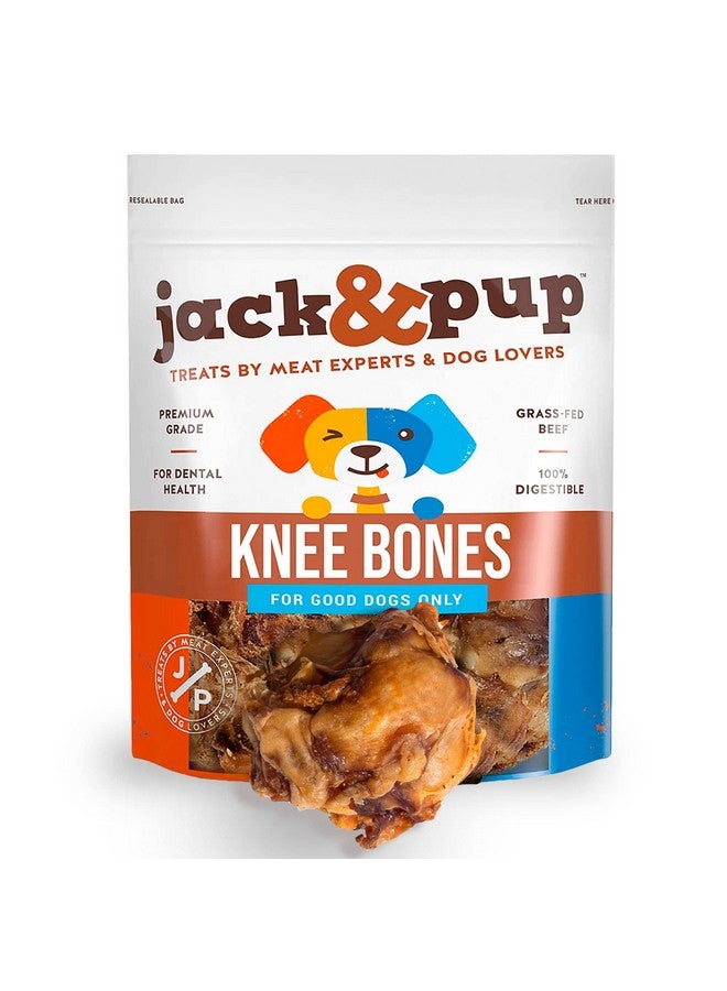 Jack&Pup Knee Bones Dog Treats | Roasted Dog Chew Bones | Single Ingredient All Natural Long Lasting Dog Bone Savory Smoked Beef Flavor (10 Pack) - Image 1