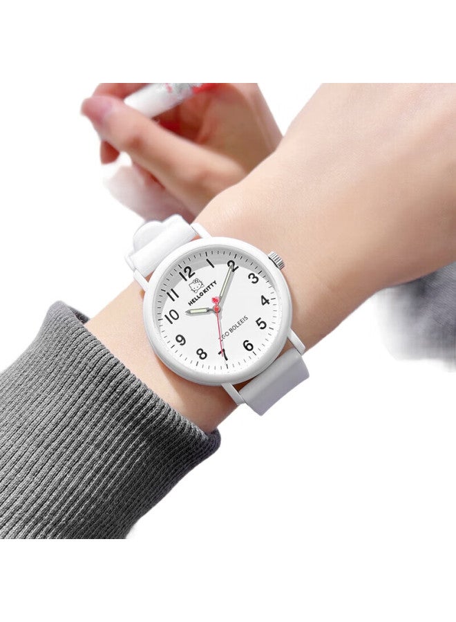 ZGO Hello Kitty Watch For Women, Quartz Electronic Watch, Quiet Exam Wristwatch For Middle And High School Students, Back-To Gift, 2103 Black - Image 2