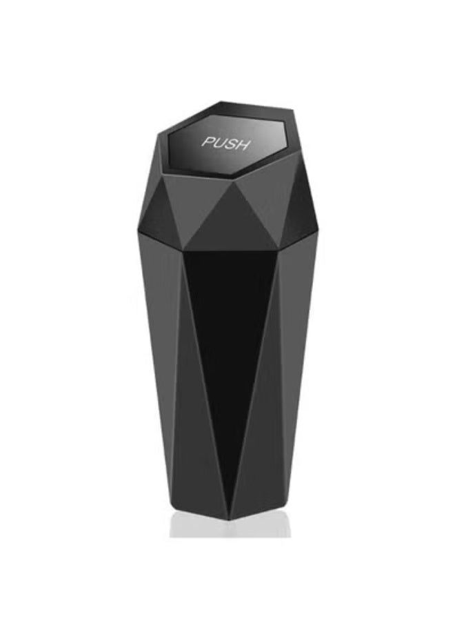 COYO سلة مهملات السيارة مع غطاء ، ملحقات السيارة للداخلية ، منظمات متعددة الاستخدامات وتخزين للسيارة ، المنزل ، المكتب ، أسود - Image 1