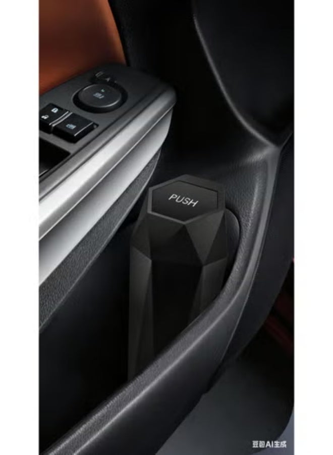 COYO سلة مهملات السيارة مع غطاء ، ملحقات السيارة للداخلية ، منظمات متعددة الاستخدامات وتخزين للسيارة ، المنزل ، المكتب ، أسود - Image 4