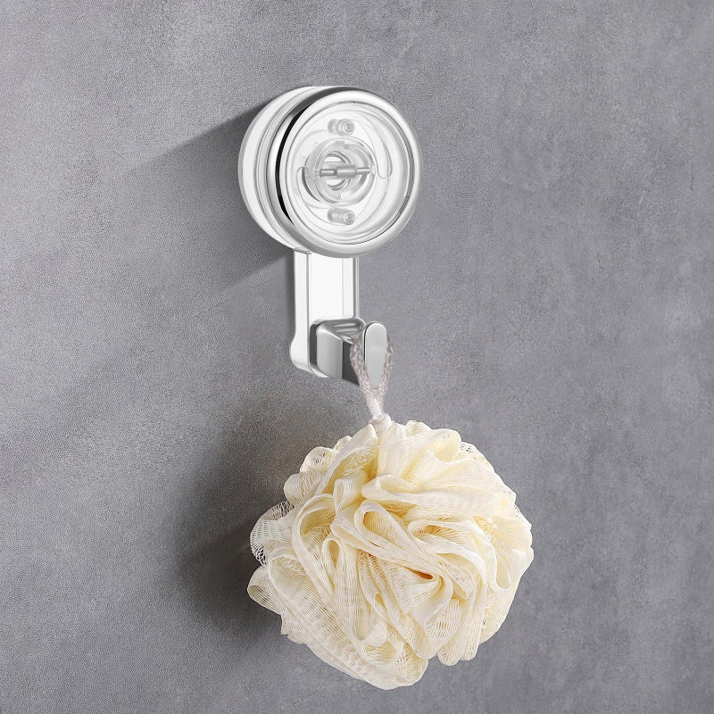 Heavy Duty Rotating Suction Hooks 2 Pack for Shower Towel Hanging on Tile Metal Glass Surface - Image 5