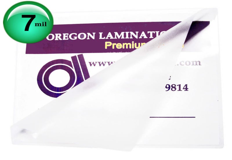 Oregon Lamination Heat Activated Laminating Pouches Credit Card Size 7 Mil 2-1/8â€ x 3-3/8â€ (54mm x 86mm x 175 microns Thick) for up to 1-7/8â€ x 3-1/8â€ Size Sheets [pk of 500] Clear Gloss - Image 2