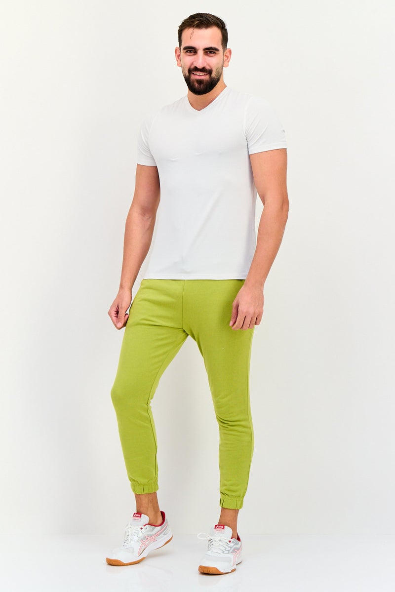 Levi's Men Regular Fit Brand Logo Sweatpants, Olive - Image 4