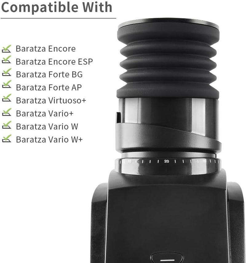 CAFEMASY Single Dose Hopper with Silicone Bellow and Aluminum Lid 2 in 1 Function Coffee Grinder Hopper Compatible with Baratza Encore Coffee Grinder - Image 4