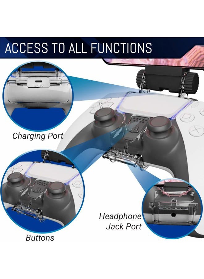 Orzly PS5 Controller Mobile Gaming Clip, DualSense Controller Phone Mount Adjustable Phone Holder Clamp Compatible with PlayStation 5 Dualsense Controller - Image 5