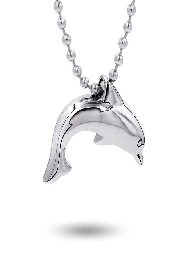 COCO Park Stainless Steel Dolphin Urn Necklace for Ashes Cremation Jewelry Memorial Keepsake - Image 1