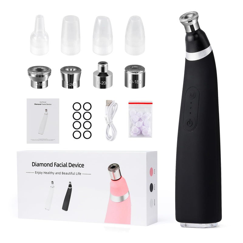 IeBilif Diamond Microdermabrasion Machine 3 Modes Diamond Microdermabrasion Dermabrasion Machine for Blackhead Removal Portable Microdermabrasion Tool with 8 Diamond Tips - Image 2