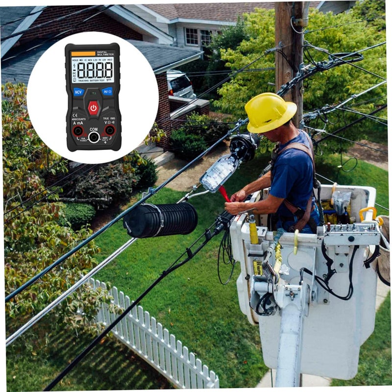 Auto Ranging Digital Multimeter With Backlight Data Hold For AC DC Voltage Resistance Capacitance Measurement Black - Image 5