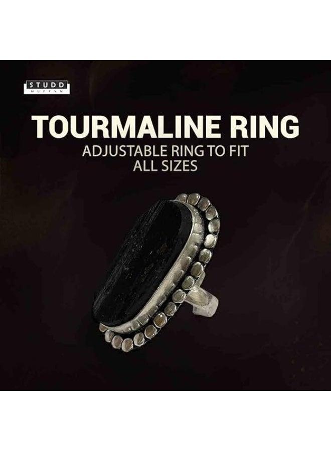 Studd Muffyn Black Tourmaline Adjustable Ring For Unisex-Adult - Image 4