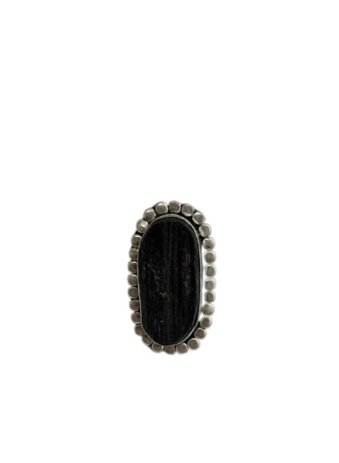 Studd Muffyn Black Tourmaline Adjustable Ring For Unisex-Adult - Image 2