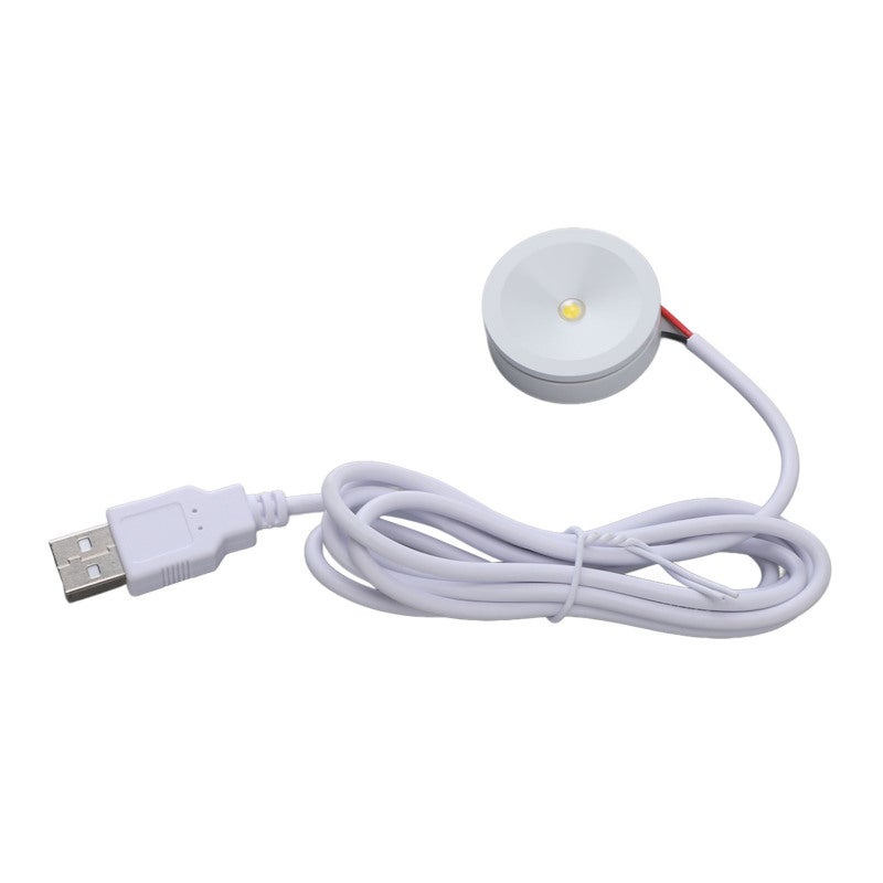 نقاط ضوء صغيرة: حبة إضاءة LED 1 واط، إضاءة فائقة السطوع وخالية من الوهج، إضاءة LED من نوع USB - تثبيت سهل بكابل بطول 1.3 متر، إضاءة لعرض المجوهرات في الأرفف والخزائن العرضية وتزيين المنزل - Image 4