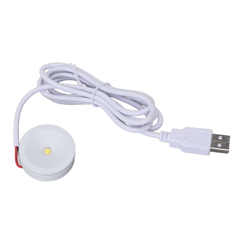 نقاط ضوء صغيرة: حبة إضاءة LED 1 واط، إضاءة فائقة السطوع وخالية من الوهج، إضاءة LED من نوع USB - تثبيت سهل بكابل بطول 1.3 متر، إضاءة لعرض المجوهرات في الأرفف والخزائن العرضية وتزيين المنزل - Image 2