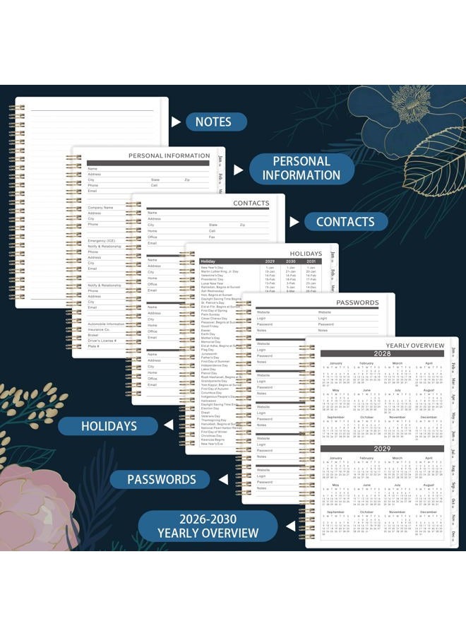 Indeme 2026-2030 Monthly Planner - 5 Year Monthly Planner/Calendar 2026-2030, January 2026 - December 2030, 6.4'' x 8.5", 5 Year Calendar, 60 Months Tabs, Pocket, Holidays, Notes Pages - Image 4