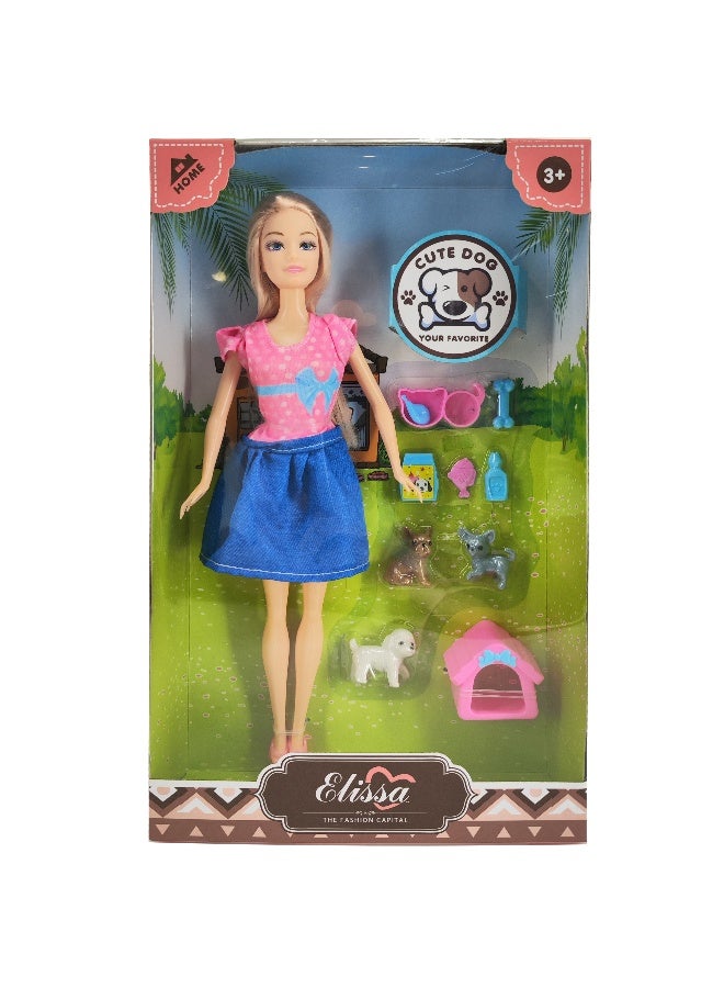 Elissa The Fashion Capital Home w/Pets Collection 11.5 inch Basic Doll - Style I - Image 1