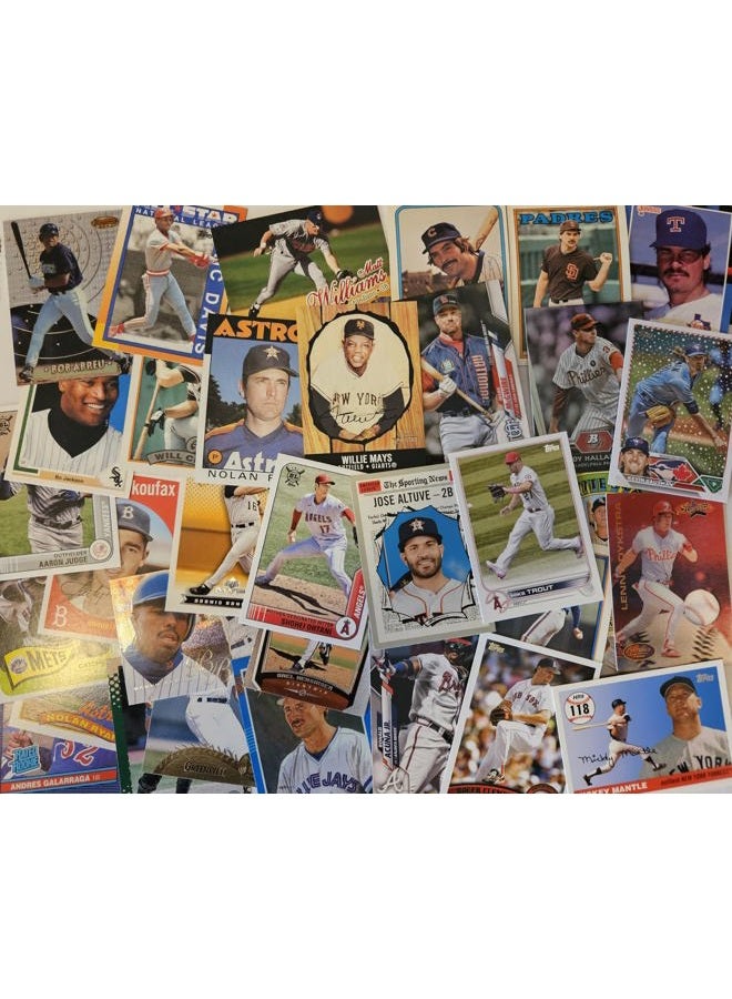 300+ Baseball Cards | 10+ Hall-of-Famers | Dozens of All-Stars | Cards from 1980-Today | Perfect for Kids and Adults - Image 1