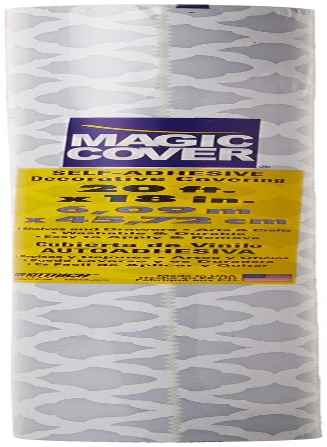 Magic Cover Adhesive Vinyl Paper, Multi-Functional Shelf Liner for Lining Drawers and Shelves, Waterproof and Durable, 18" x 20', Talisman Glacier Gray - Image 2